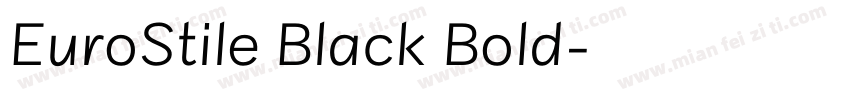 EuroStile Black Bold字体转换